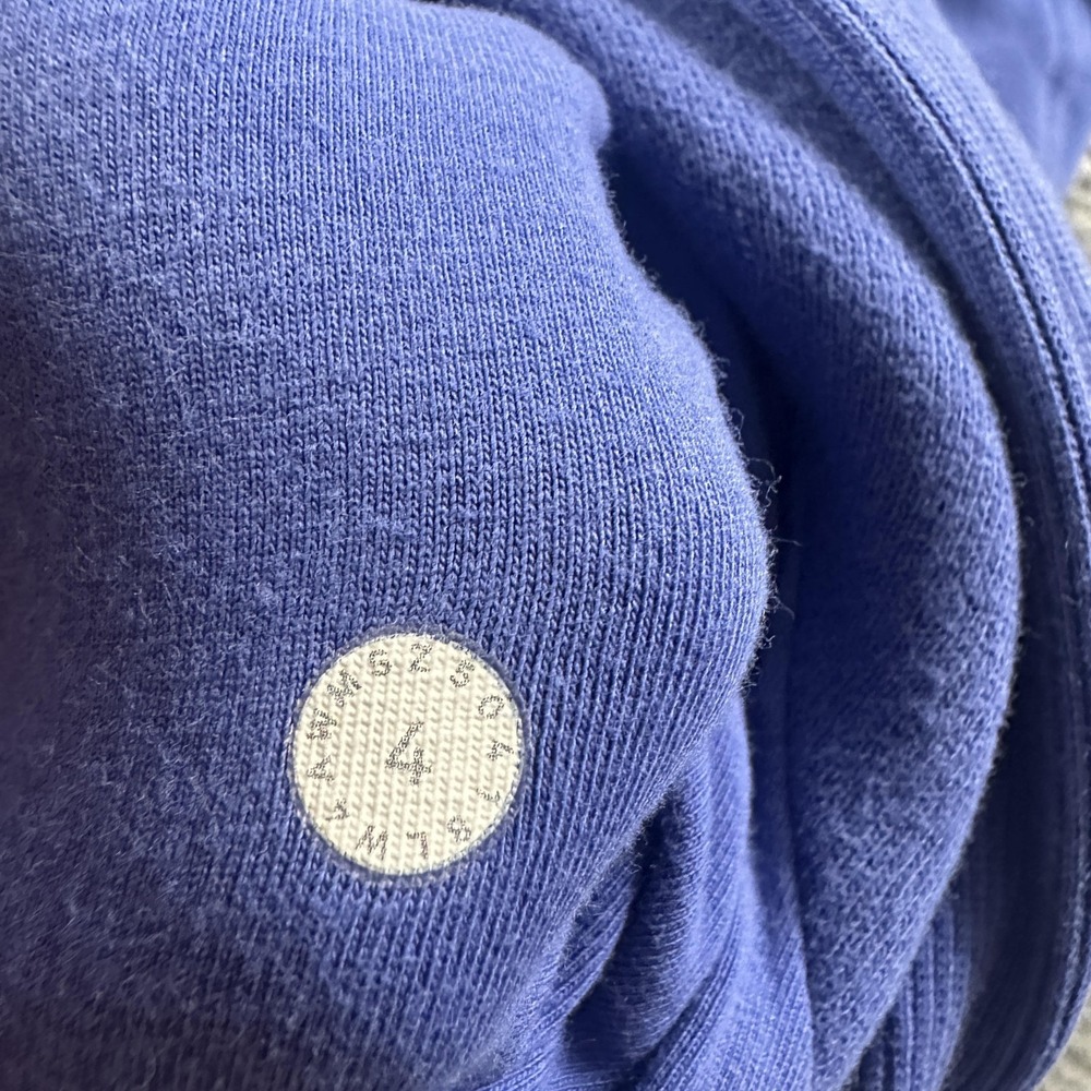 Lululemon Scuba Hoodie Womens 4 Blue Fleece Full Zip Thumbholes Logo Sweatshirt - Picture 8 of 9